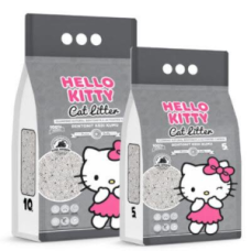 Areia Hello Kitty Carvão Ativado 5L 100% Bentonite Branca Areia Hello Kitty Carvão Ativado 5L 100% Bentonite Branca