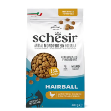 Schesir gato Adulto Hairball com Frango 400gr
